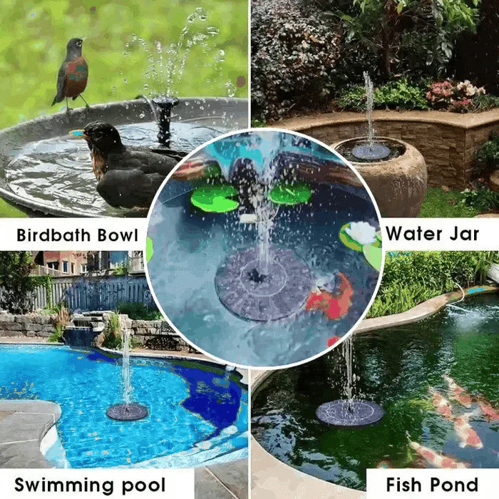 🏆Flash Sale⚡Solar Bath Fountain with 6 Nozzle