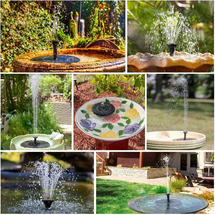 🏆Flash Sale⚡Solar Bath Fountain with 6 Nozzle